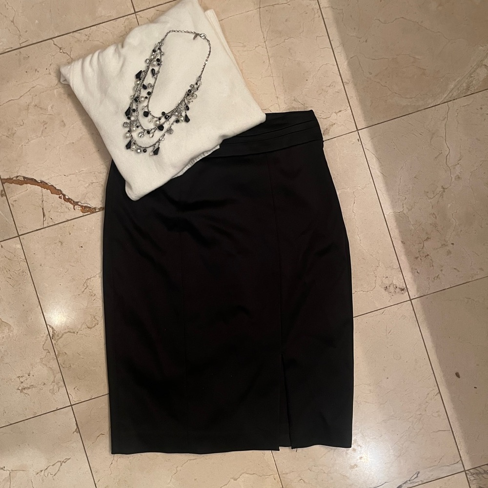 White House Black Market Classic Black Pencil Skirt